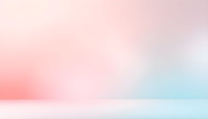 Soft pastel gradient background with a subtle floor line, evoking a gentle, airy, and serene atmosphere suitable for product display or abstract design. © faisal