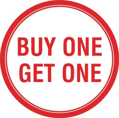 Buy one get one free special offer circle icon promotion marketing sale vector