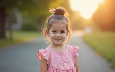 Cute little girl. High quality