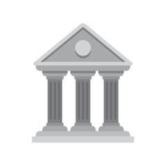 Obraz premium Pixel art depiction of a classical building with columns