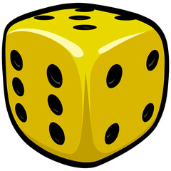 Fototapeta premium Yellow Dice Illustration