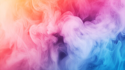 Obraz premium Vibrant Multi-Colored Smoke or Ink Abstract Background