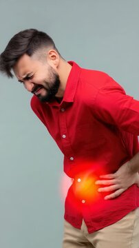 Urogenital disorder scene: person bears agony, urine obstruction, gland rise, pathogen spread, pelvic tension, swelling mark, tissue pressure, urinary hardship, health hazard,