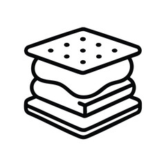 classic s'more sweet food illustration
