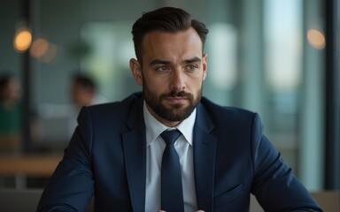 Pensive Businessman. High quality