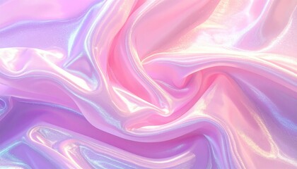 Obraz premium Soft, iridescent pastel fabric folds