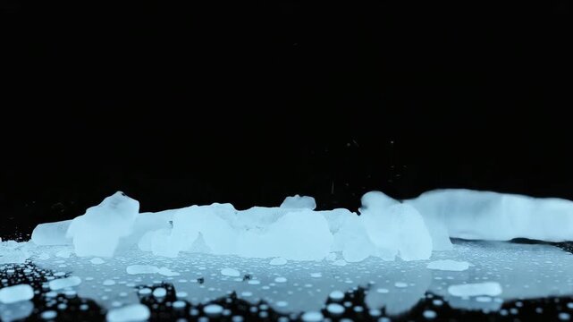 Freezing time concept with ice block lettering for deadlines and time management challenges presented in a visually striking, modern way