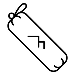 Sleeping bag icon line vector illustration