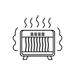 heaters icon isolated on white