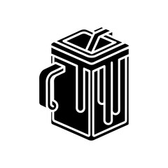 liquid cooler icon isolated on white