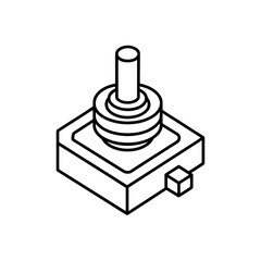 potentiometer icon isolated on white