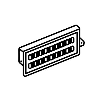 patch panel icon isolated on white