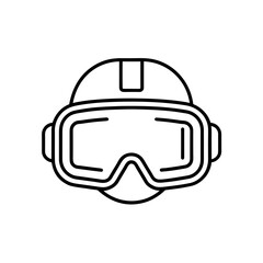 Fototapeta premium vr headset icon isolated on white