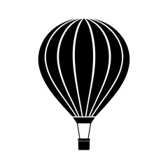 Naklejka premium Vector art of black hot air balloon