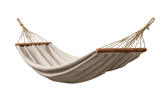 Fabric Hammock with Wooden Ends on Black 40a3 4fcdaa21 isolated on a transparent background