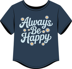 Black children's t-shirt with daisy flowers, 