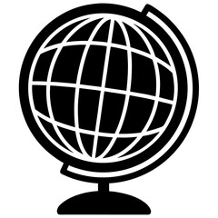 globe on white background