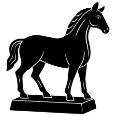 horse silhouette isolated on white