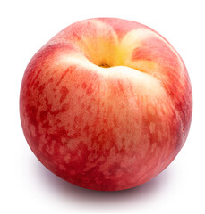 Japaness Peach, Hakuho pink Peach on white background, Peach premium fruit isolate on white with clipping path.