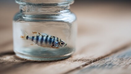 Small fish in a glass jar (1)