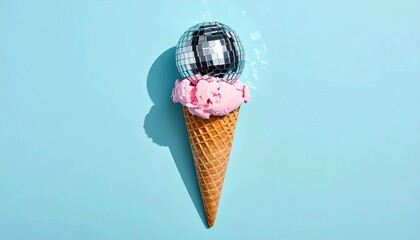 Disco ball ice cream cone (5)