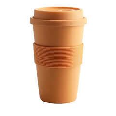 Eco friendly reusable bamboo coffee cup with lid and sleeve