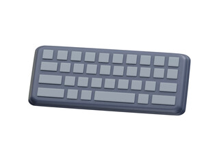 Keyboard icon 3d rendering illustration 