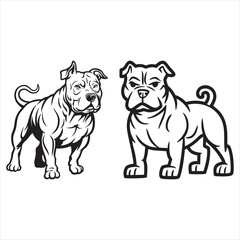 Cute dog set and sizes against a plain background showcasing diversity in dog breeds	
