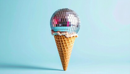 Disco ball ice cream cone (3)