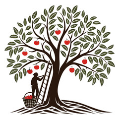 "Apple Tree Logo for Food and Farm Branding"