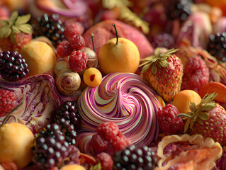 dessert swirl autumn fruit mix