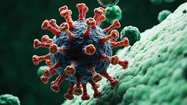 microscopic view of coronavirus disease pandemic pathogen