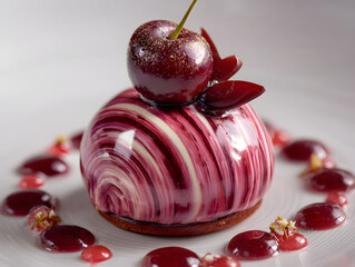 dessert swirl cherry glaze grape detail 