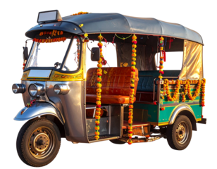 Festive Decorated Auto Rickshaw 