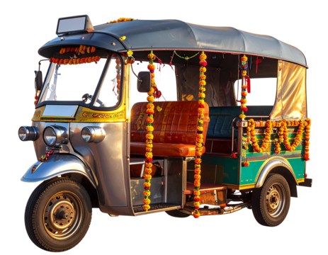  Festive Decorated Auto Rickshaw 