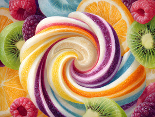 dessert swirl tropical fruit mix