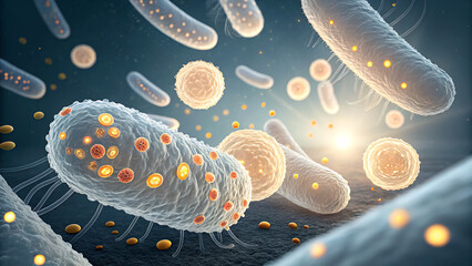 bacteria under microscope