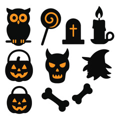 set of halloween icons