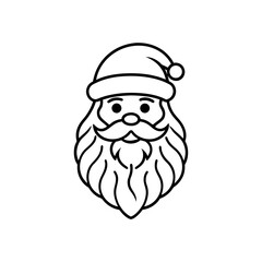 santa beard icon isolated on white