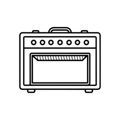 opa amplifier icon isolated on white