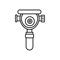 ophthalmoscope icon isolated on white