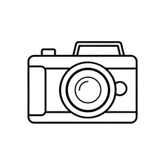line scan camera icon isolated on white