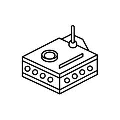 linbo3 modulator icon isolated on white