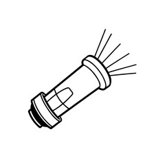 flashlamp pumped laser icon isolated on white