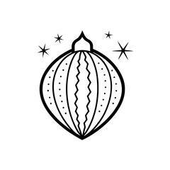 festive nutshell icon isolated on white