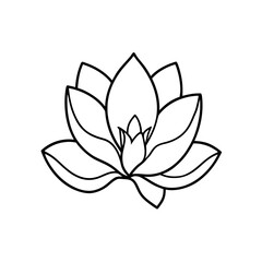 festive magnolia icon isolated on white