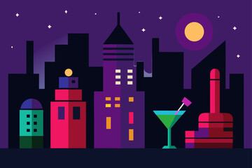 Fototapeta premium night city in the night