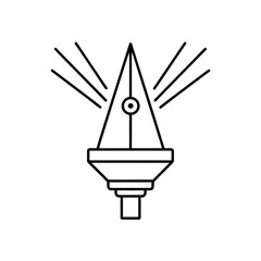 dye laser icon isolated on white