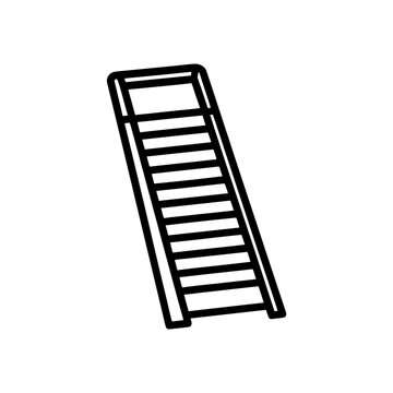 echelle grating icon isolated on white