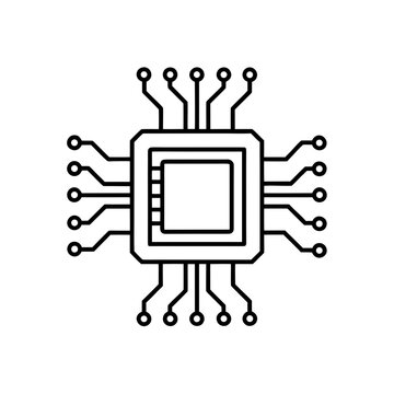 dmd chip icon isolated on white